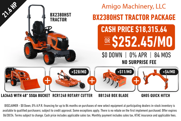 BX2380HST Amigo Tractor Package Updated 325